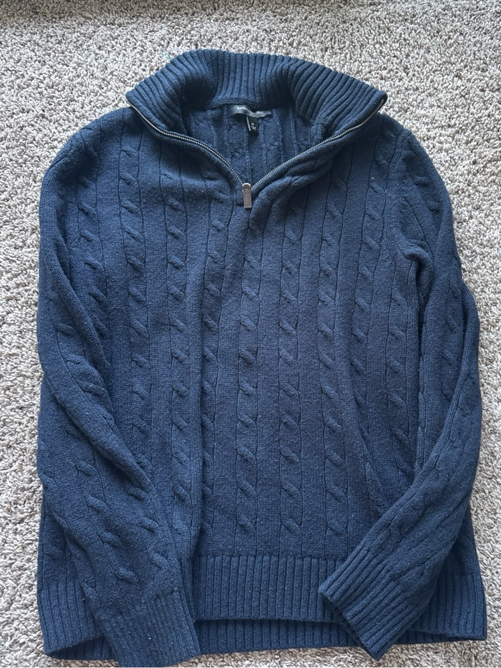 Banana Republic Cable Knit Quarter Zip